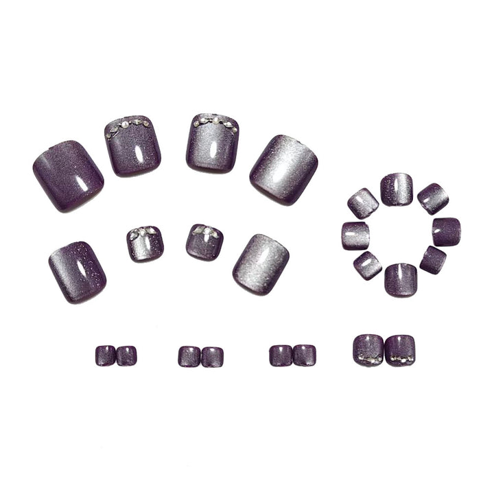 Shiny toenail art with rhinestone embellishment Stornfield