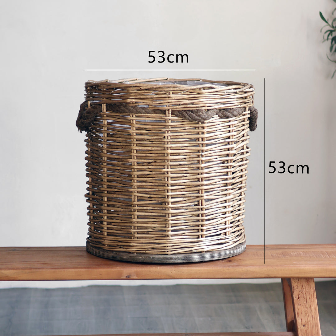 Handcrafted laundry basket with weaving Stornfield