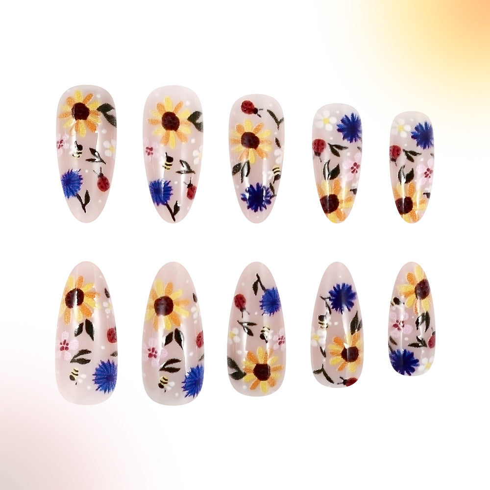 Floral Themed Press-On Nail Art Stornfield