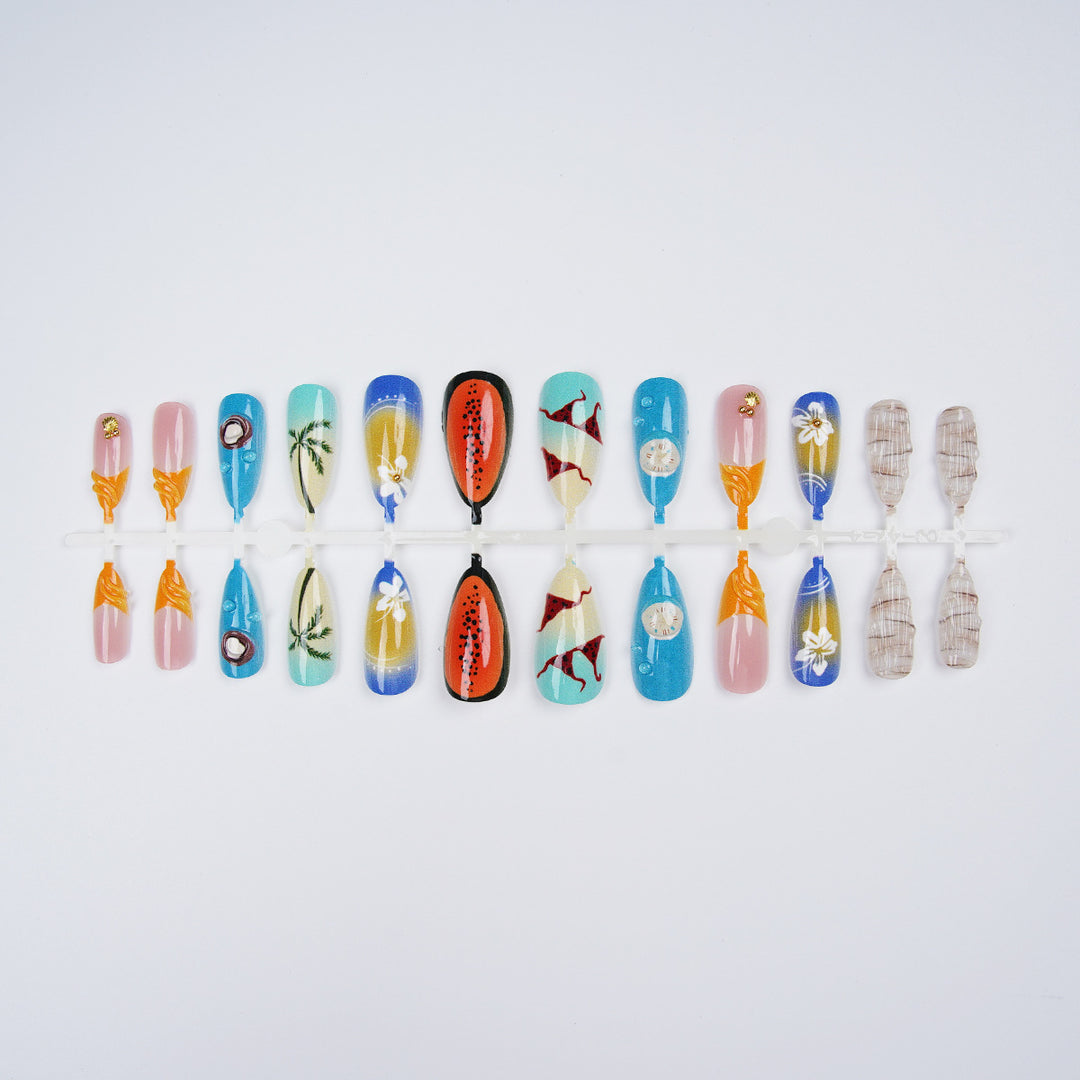 Nail art set with maritime motif Stornfield