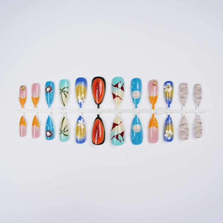 Nail art set with maritime motif Stornfield