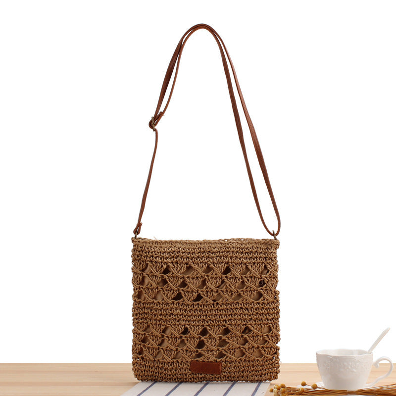Handbag Made of Braided Natural Material with Adjustable Shoulder Strap Stornfield