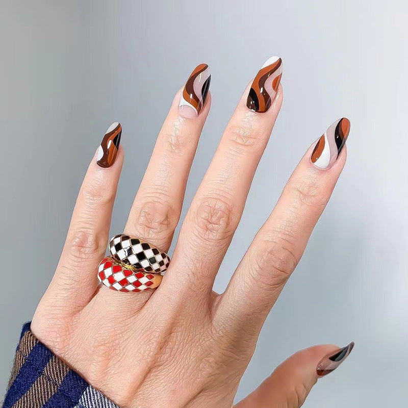 Artfully decorated nail extensions Stornfield