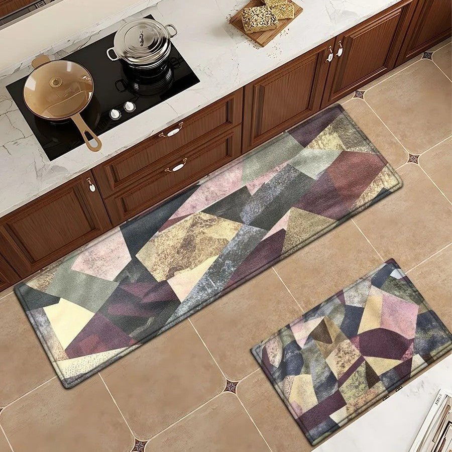 Floral Pattern Kitchen Runner Mat