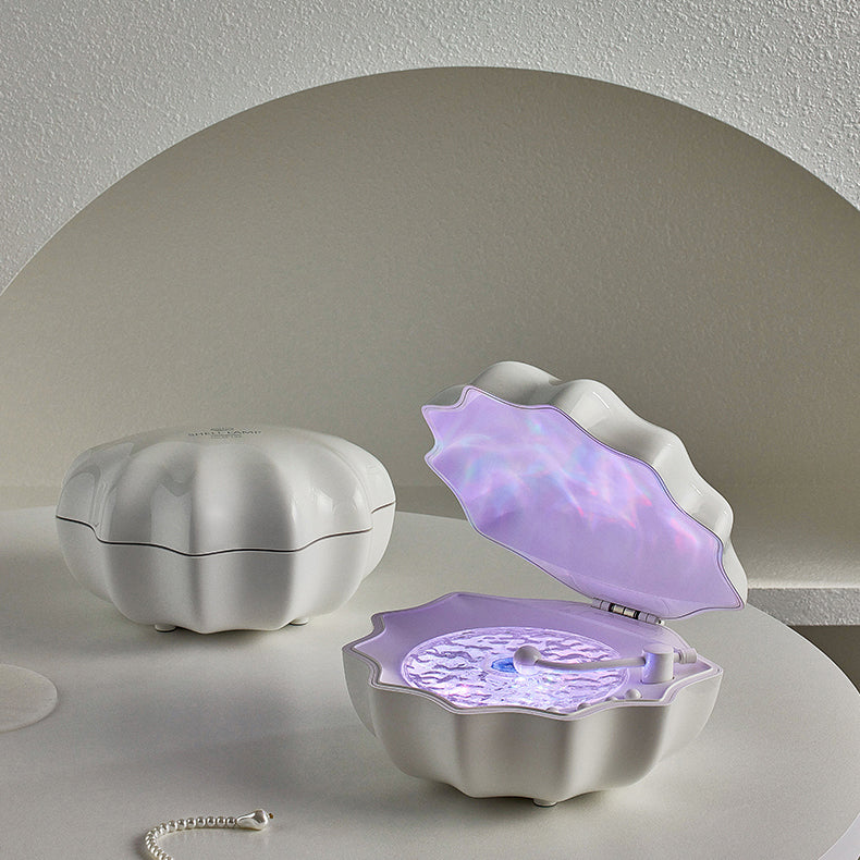Stornfield | Seashell Lamp Retro Platinum Bluetooth LED Nightlight - Perfect Gift for Kids and Girls