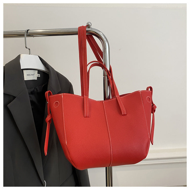 Textured Leather Everyday Tote Bag Stornfield