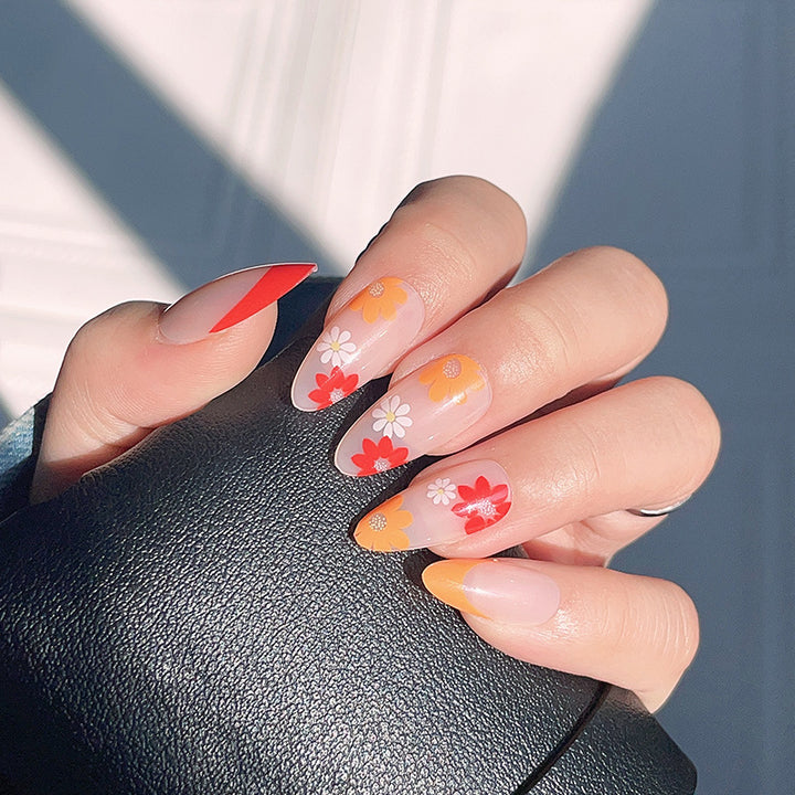 Floral-Designed Press-On Nail Set Stornfield