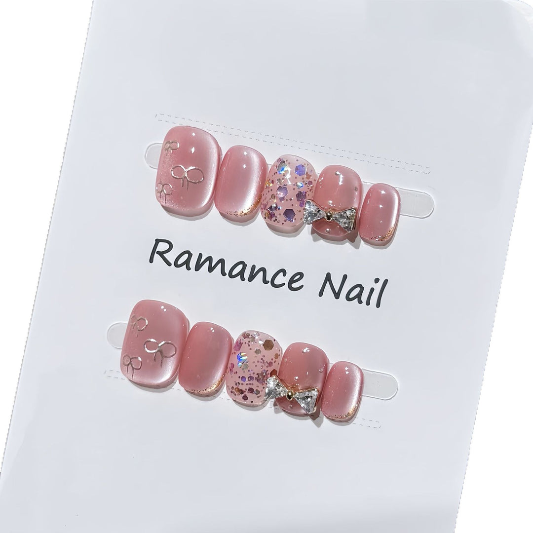 Glamorous Rhinestone Press-On Nail Set Stornfield