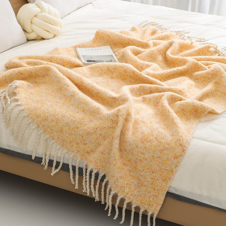 Ladies elegant and cozy blanket with fringes Stornfield