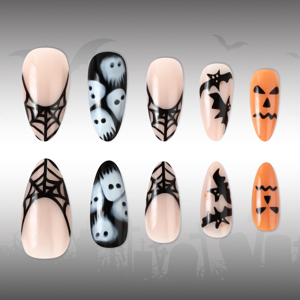Halloween-Themed Gel Nail Art Stornfield