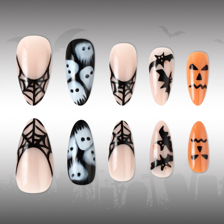 Halloween-Themed Gel Nail Art Stornfield