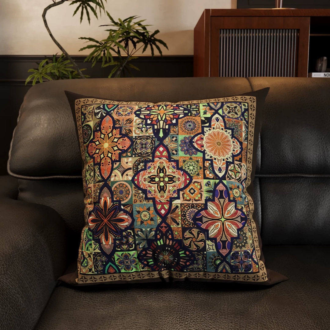 Artistic Floral Print Decorative Throw Pillow