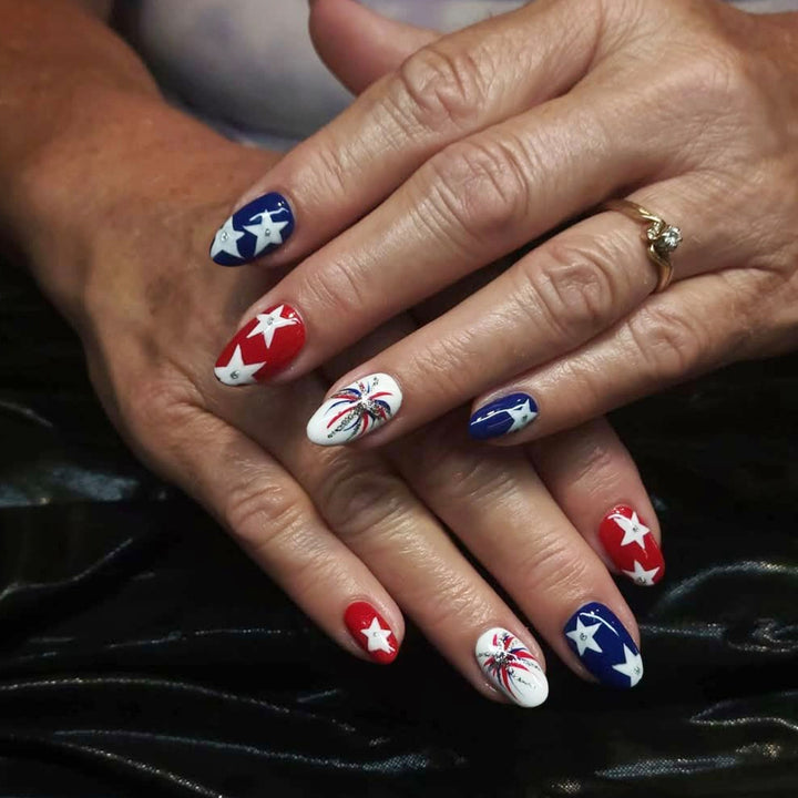 Thematic Patriotic Press-On Nail Set