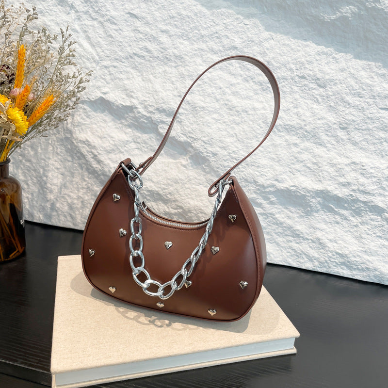 Chic Heart-Embellished Shoulder Bag Stornfield