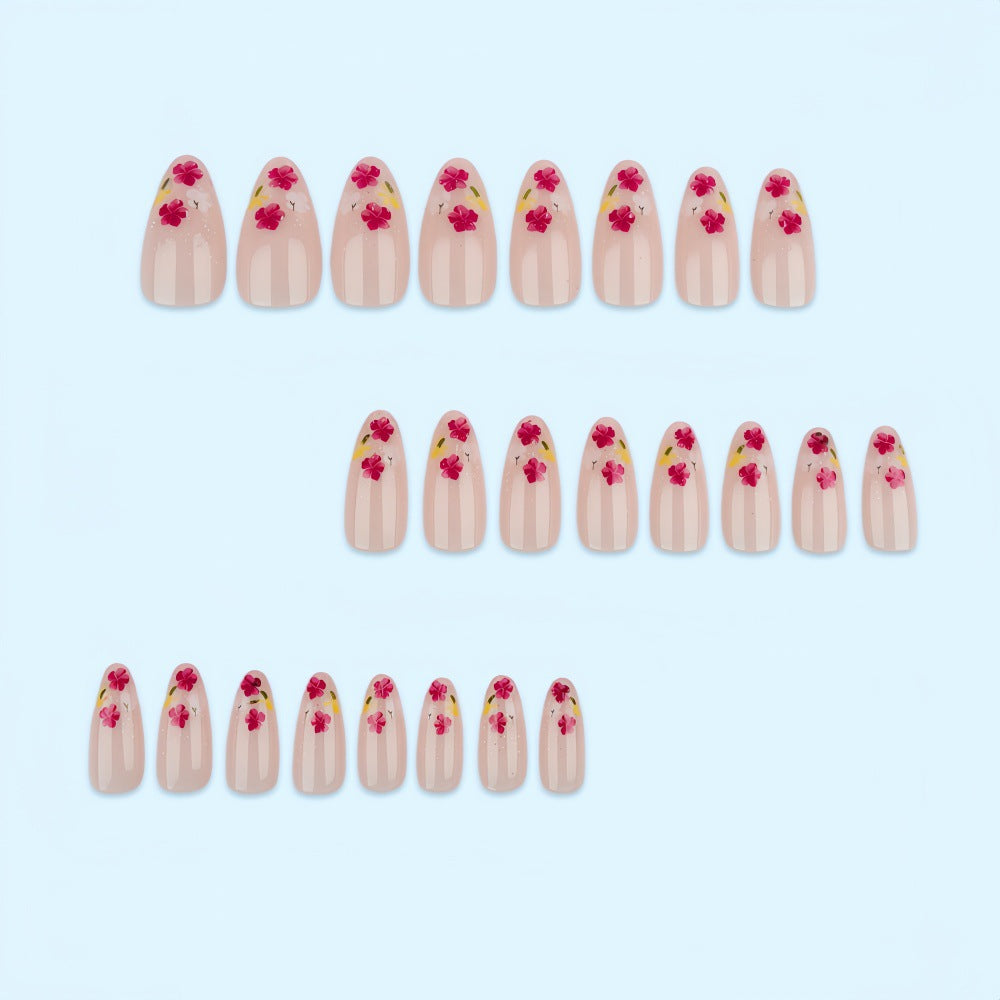 Fake nails with floral accents Stornfield