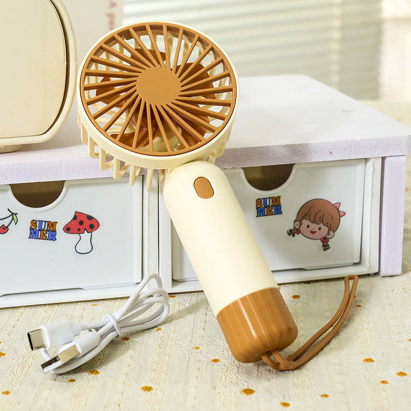 Women's Portable Mini Fan with Ergonomic Grip and USB Charging Function Stornfield