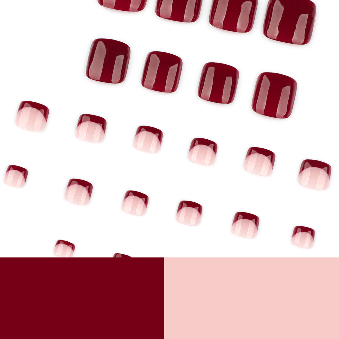 Artistic toenail design with elegant color gradient Stornfield