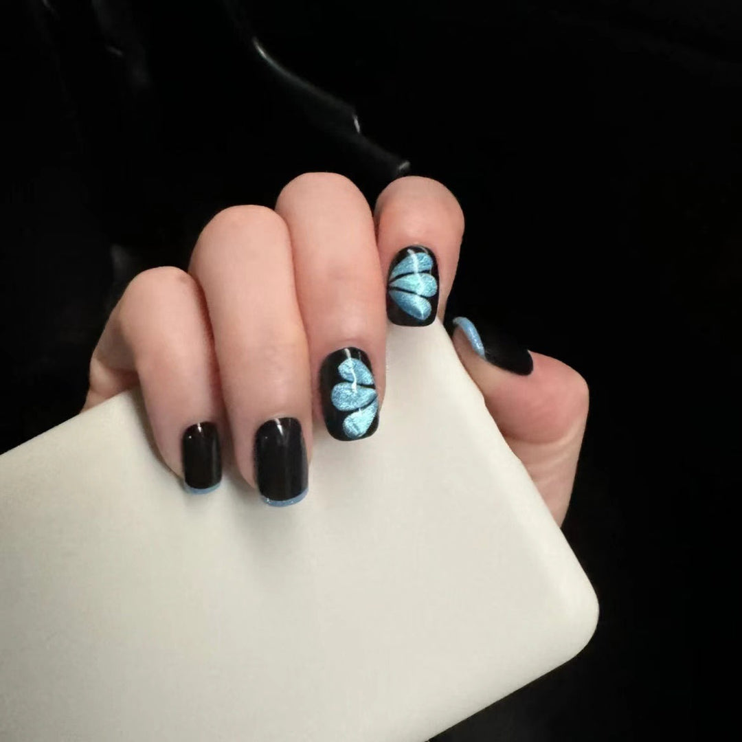 Detailed Floral Acrylic Nail Art Stornfield