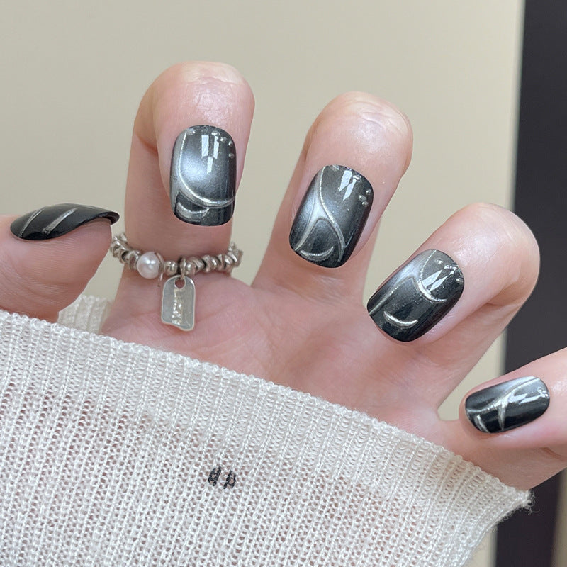 Premium Artistic Press-On Nail Design Stornfield