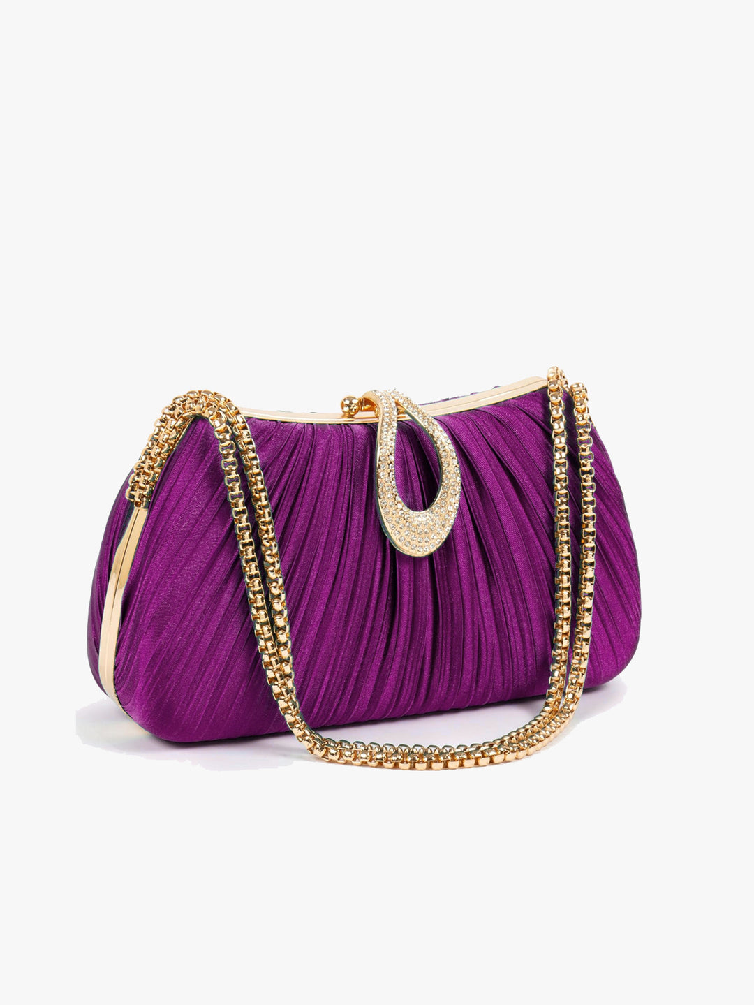 Luxurious Pleated Evening Clutch