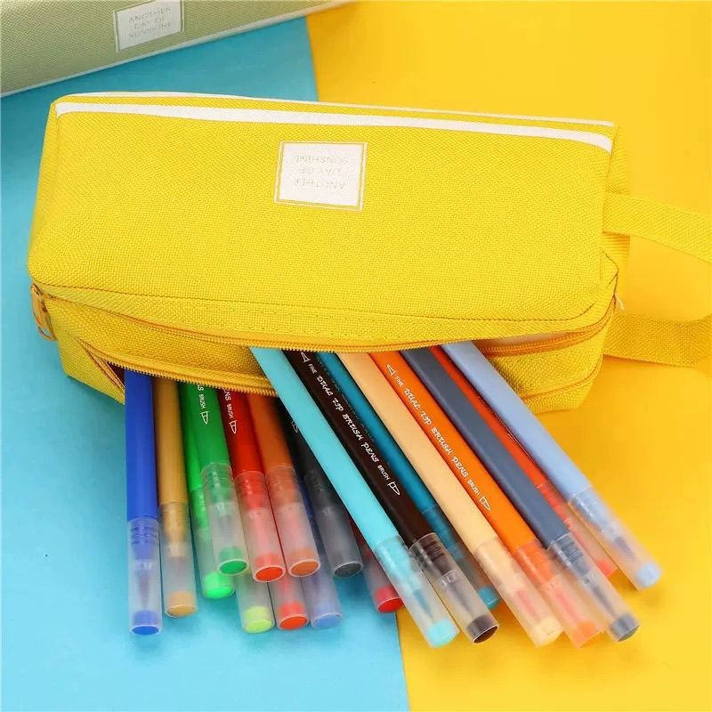 Durable Multi-Zipper Pencil Case