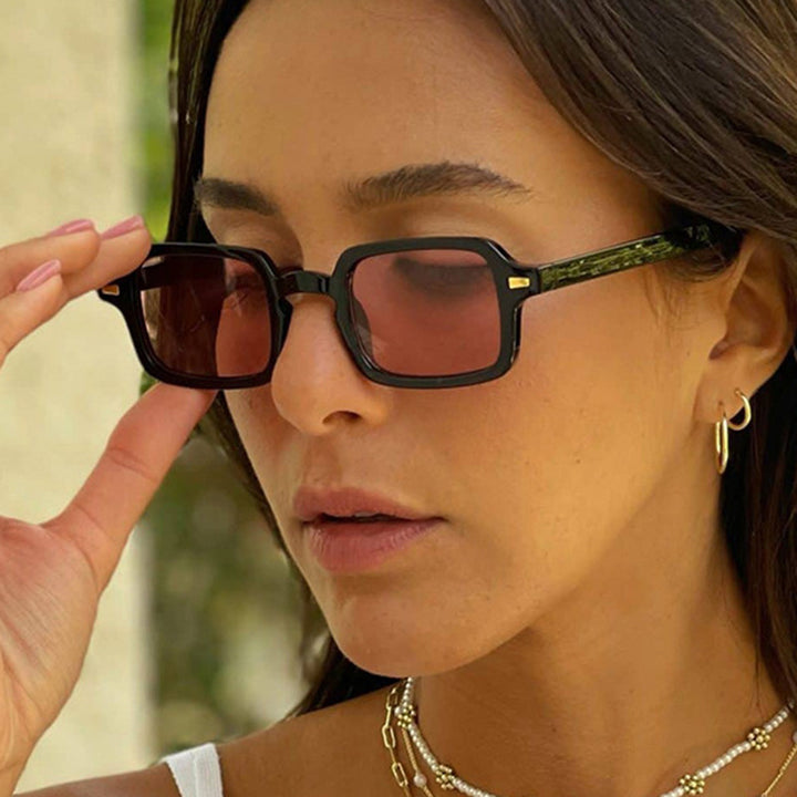 Ladies exclusive square sunglasses with elegant metal frame and UV protection Stornfield