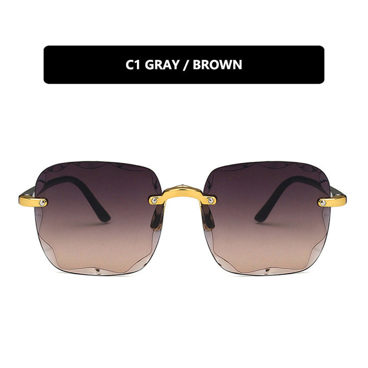 Women's trendy square sunglasses with luxurious metal frame Stornfield