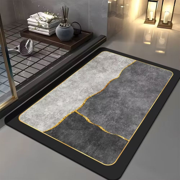 Abstract Geometric Design Bathroom Mat