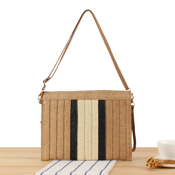 Elegant Shoulder Bag in Modern Striped Design Stornfield