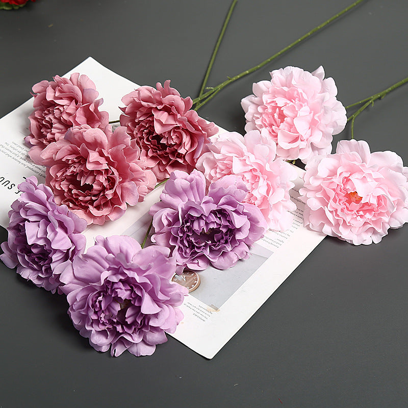 Premium Fabric Peony Flower Stem