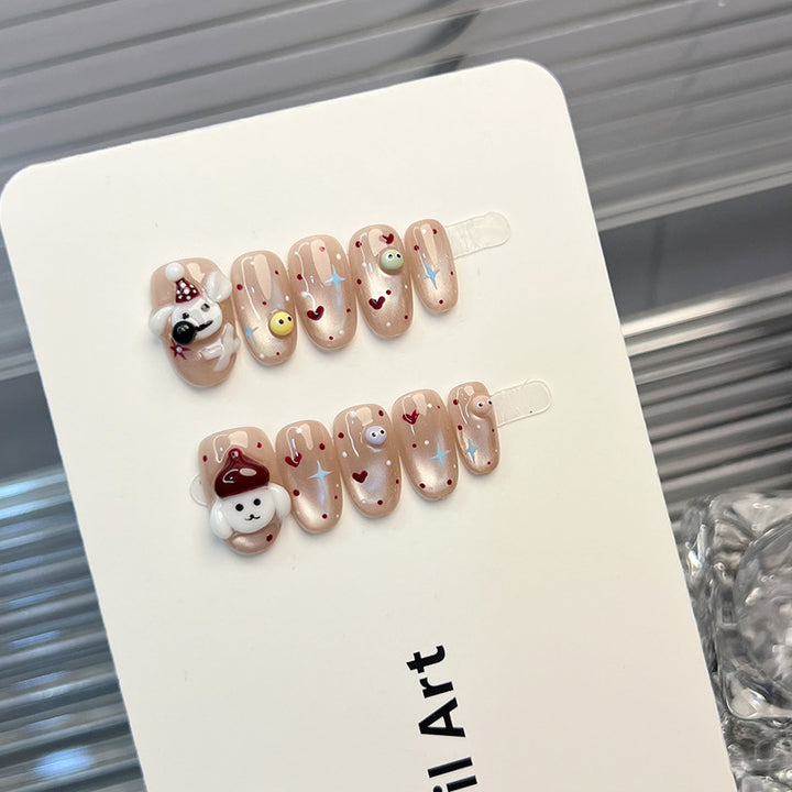 Whimsical Decorative Press-On Nail Art Set