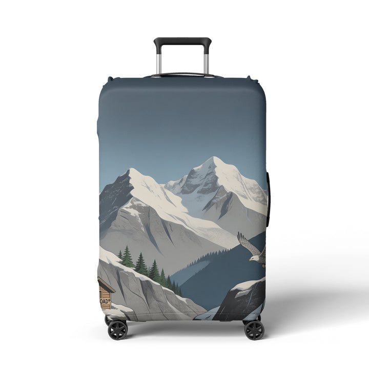 Women's suitcase cover with atmospheric landscape design Stornfield
