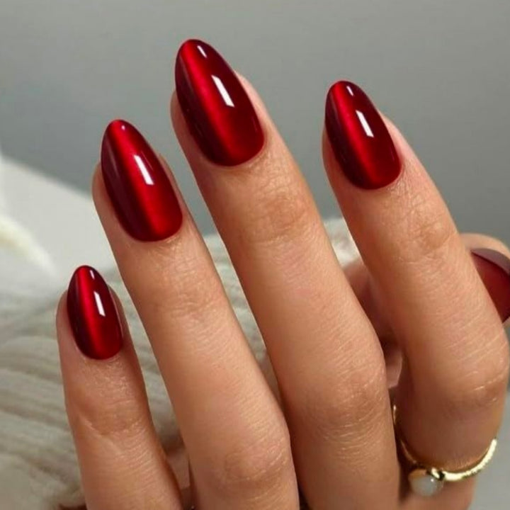Glossy Almond-Shaped Press-On Nail Set Stornfield