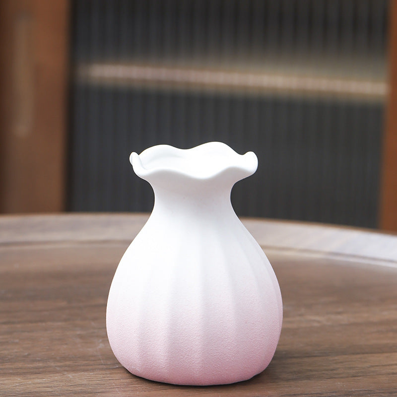 Geometric Faceted Ceramic Flower Vase Stornfeild