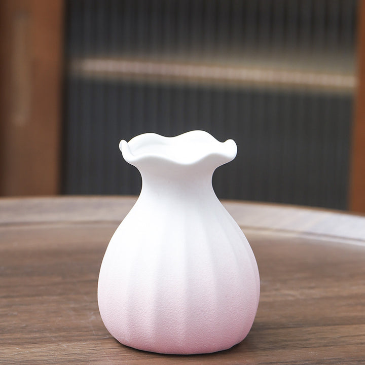 Geometric Faceted Ceramic Flower Vase Stornfeild