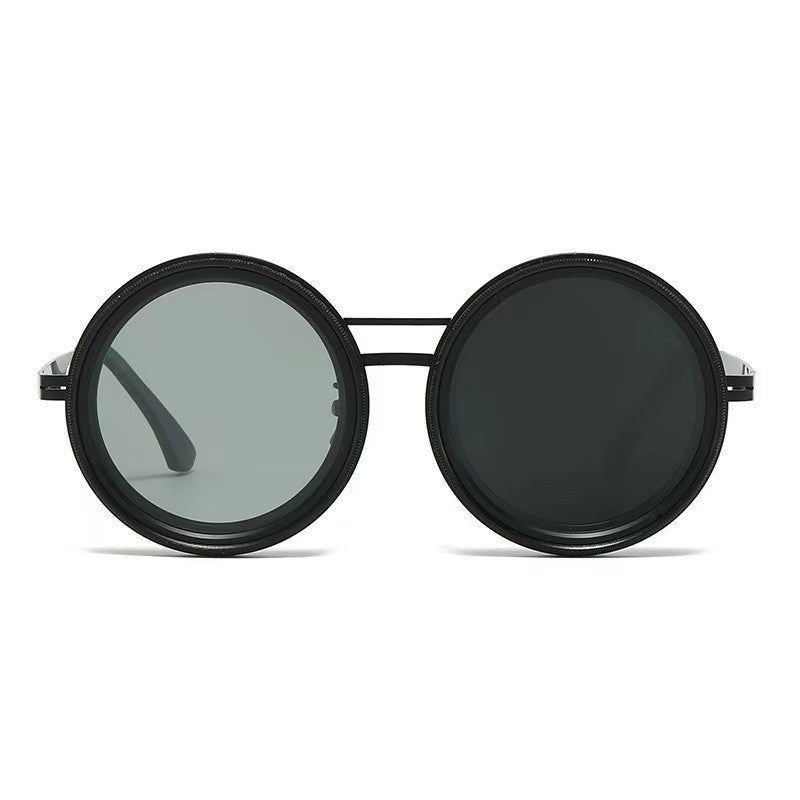 Ladies Round Retro Sunglasses with Distinctive Metal Frame Stornfield