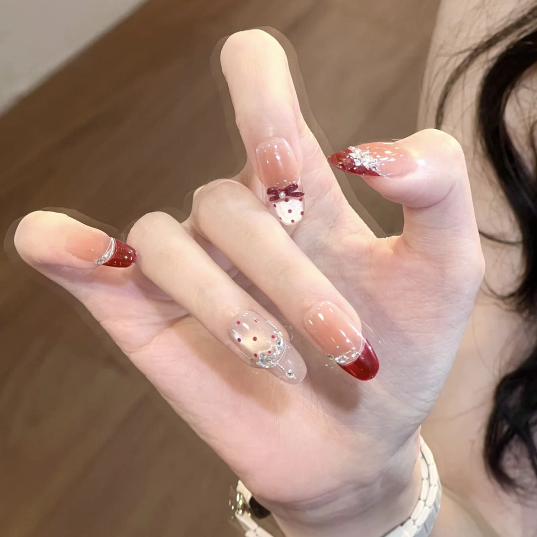 Artificial nails with elegant glitter accents Stornfield