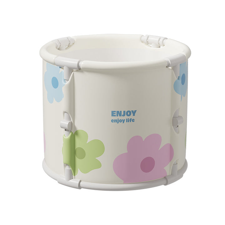 Women's Foldable Storage Bucket with Playful Flower Design Stornfield