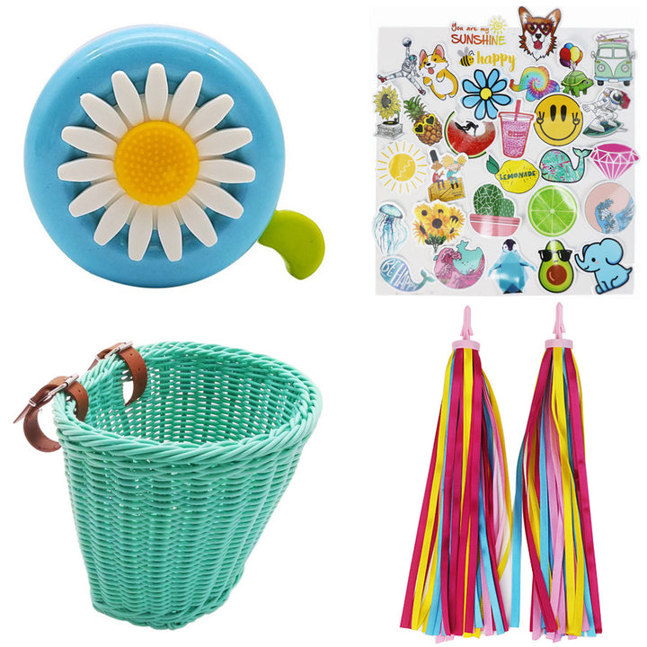 Playful basket with colorful appliqués Stornfield