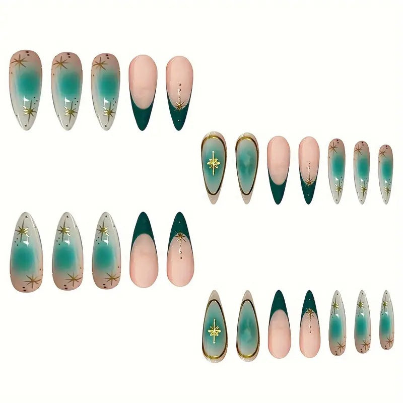 Elegant Stiletto Nail Art Extensions with Decorative Elements Stornfield