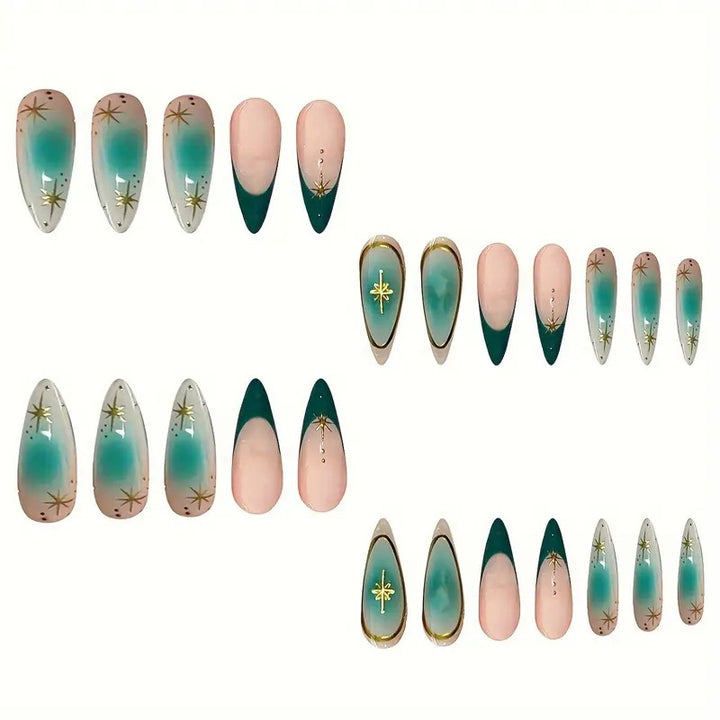 Elegant Stiletto Nail Art Extensions with Decorative Elements Stornfield