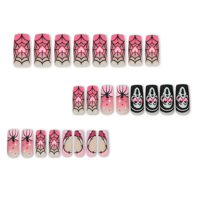 Artistic Halloween Themed Press-On Nail Extensions Stornfield