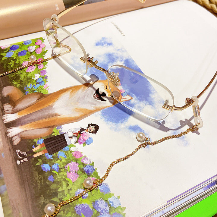 Fashionable glasses holder chain with pearl pendants Stornfield