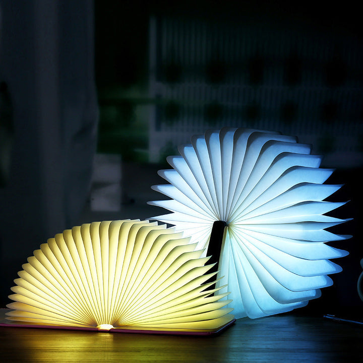 Stornfield | 📖 Wooden Book Lamp - For Desk, Study, Gift, Decoration, Light