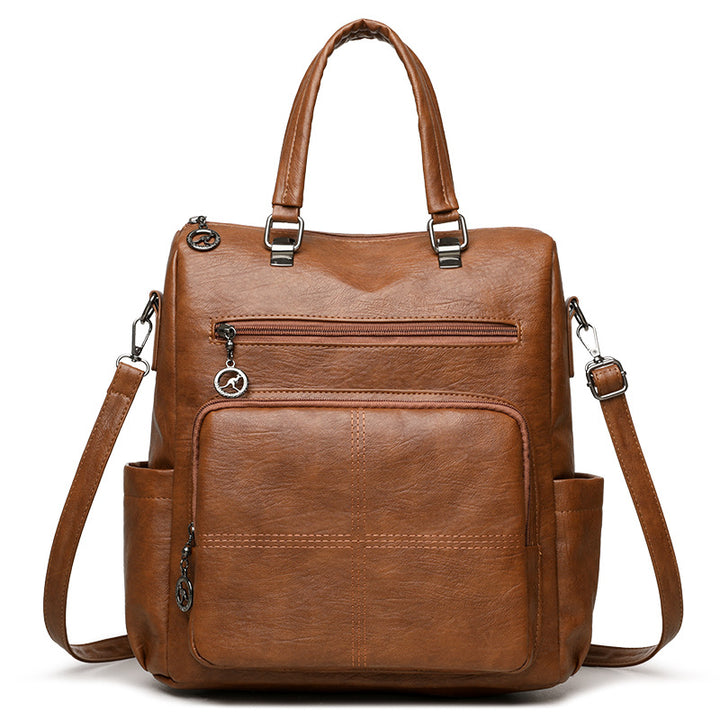 Stylish Multi-Functional Leather Backpack Stornfield