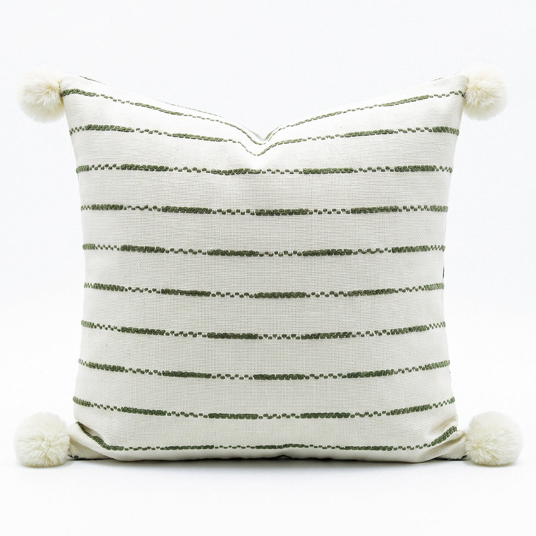 Decorative cushion with textured fabric