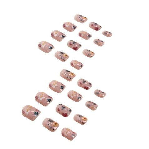 Artistic Floral Nail Art Extensions Stornfield