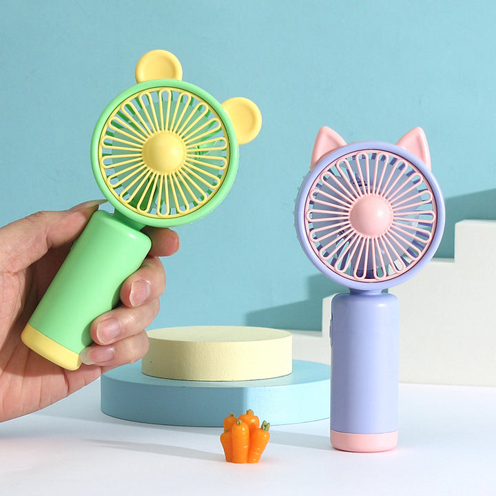 Women's portable hand fan with cute bunny ears design Stornfield