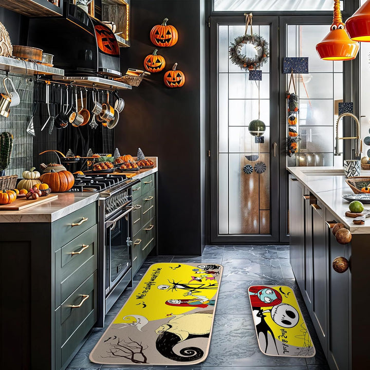 Playful Halloween-Themed Kitchen Mat