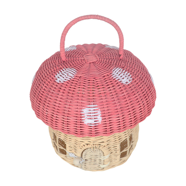 Fun Mushroom-Shaped Woven Storage Basket Stornfield